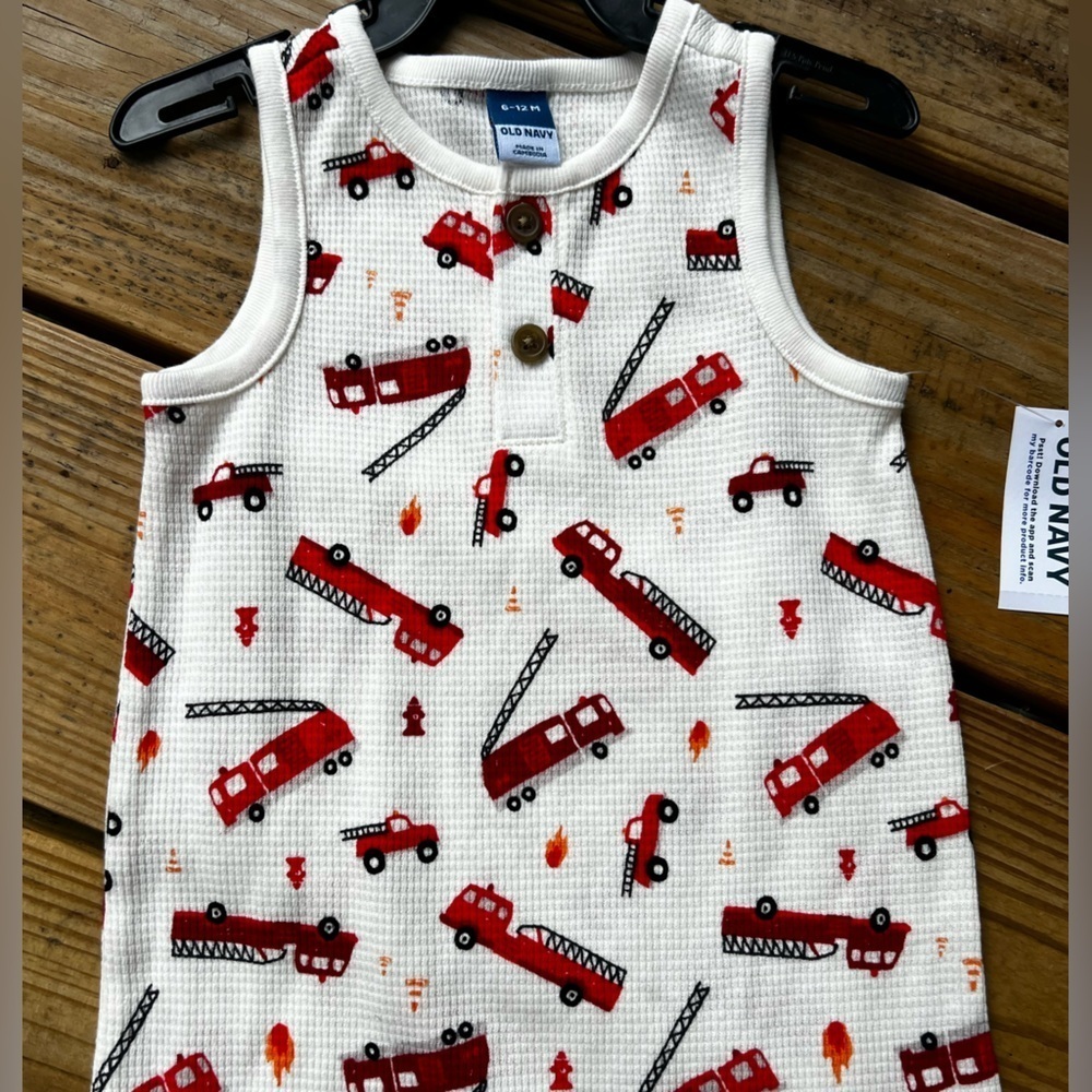 Old navy tank top pants snap jumpsuit one piece - Infant baby 6-12M - Picture 4 of 7